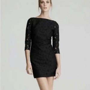 Black floral lace dress by Diane Von Furstenberg